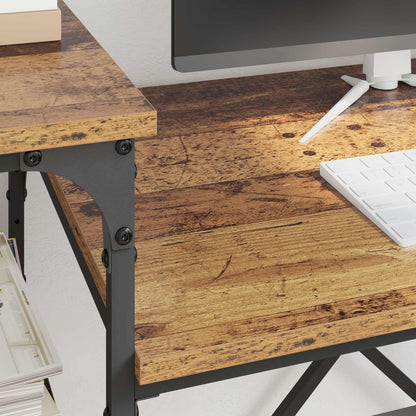 vidaXL Desk Old Wood Engineered Wood 135 x 50 x 90 cm 4