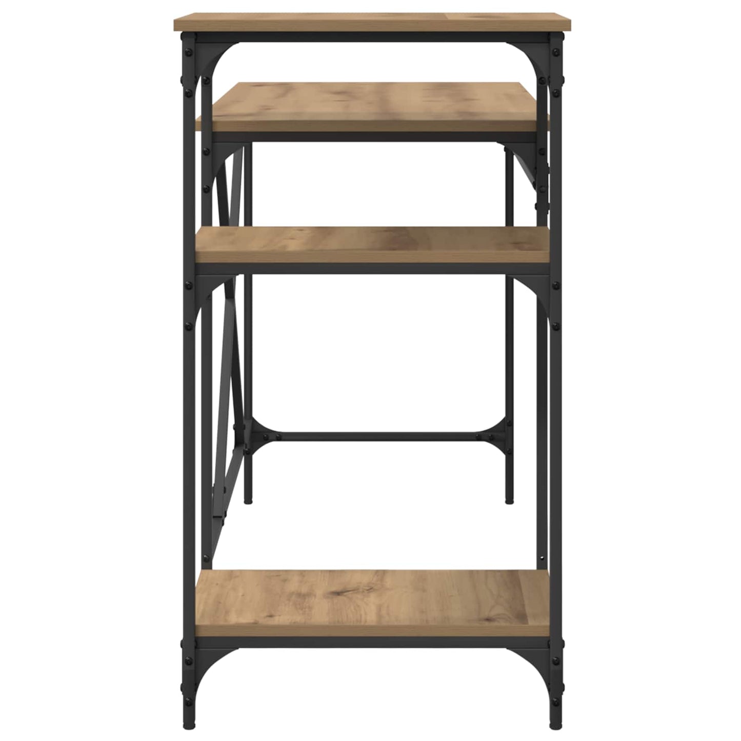 vidaXL Desk Artisan Oak Engineered Wood 135 x 50 x 90 cm 6
