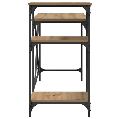 vidaXL Desk Artisan Oak Engineered Wood 135 x 50 x 90 cm 6