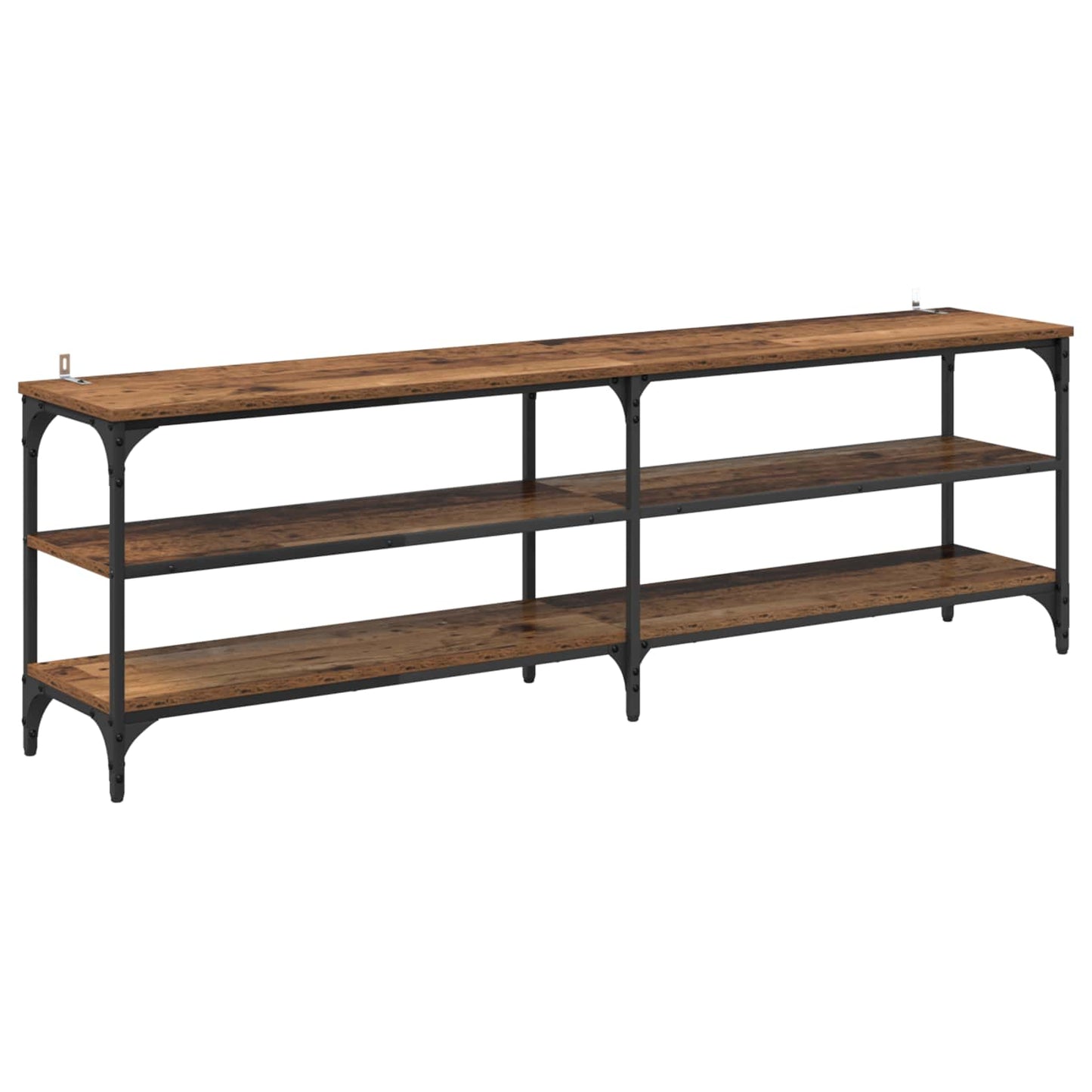 vidaXL TV Cabinet Old Wood 160 x 30 x 50 cm Engineered Wood and Iron 2