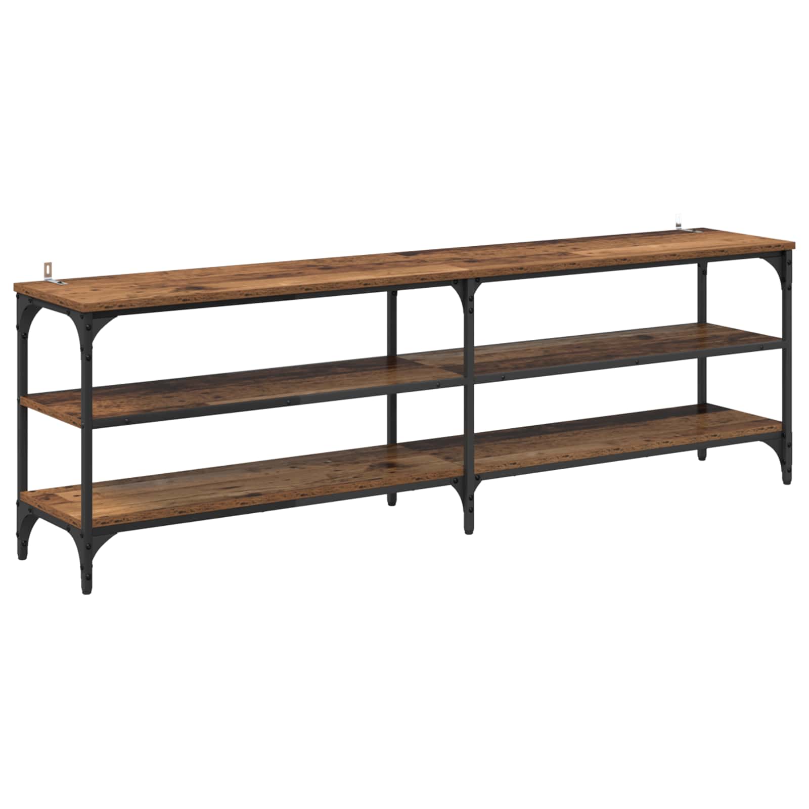 vidaXL TV Cabinet Old Wood 160 x 30 x 50 cm Engineered Wood and Iron 2