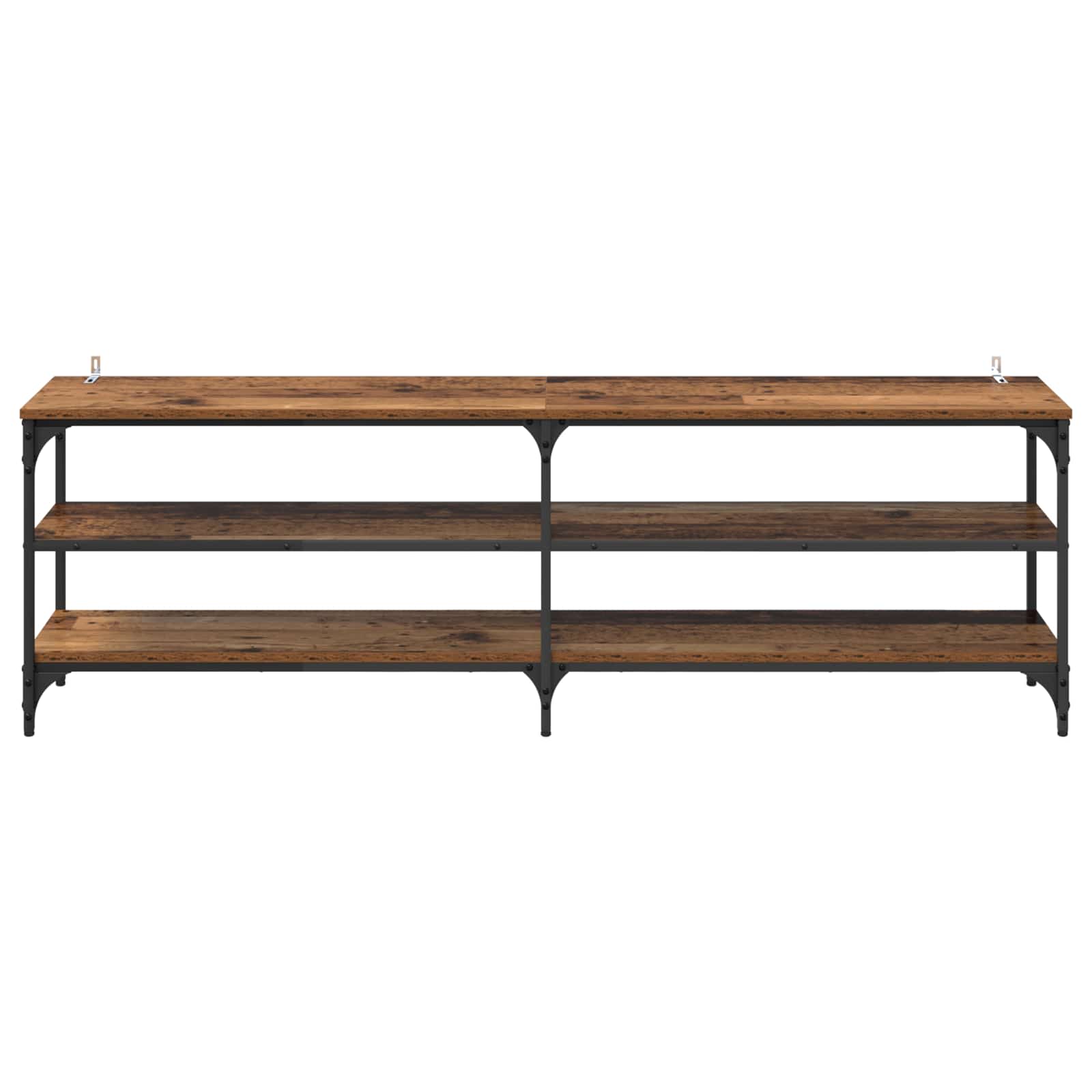 vidaXL TV Cabinet Old Wood 160 x 30 x 50 cm Engineered Wood and Iron 5