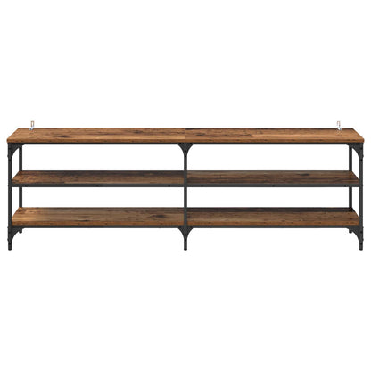 vidaXL TV Cabinet Old Wood 160 x 30 x 50 cm Engineered Wood and Iron 5