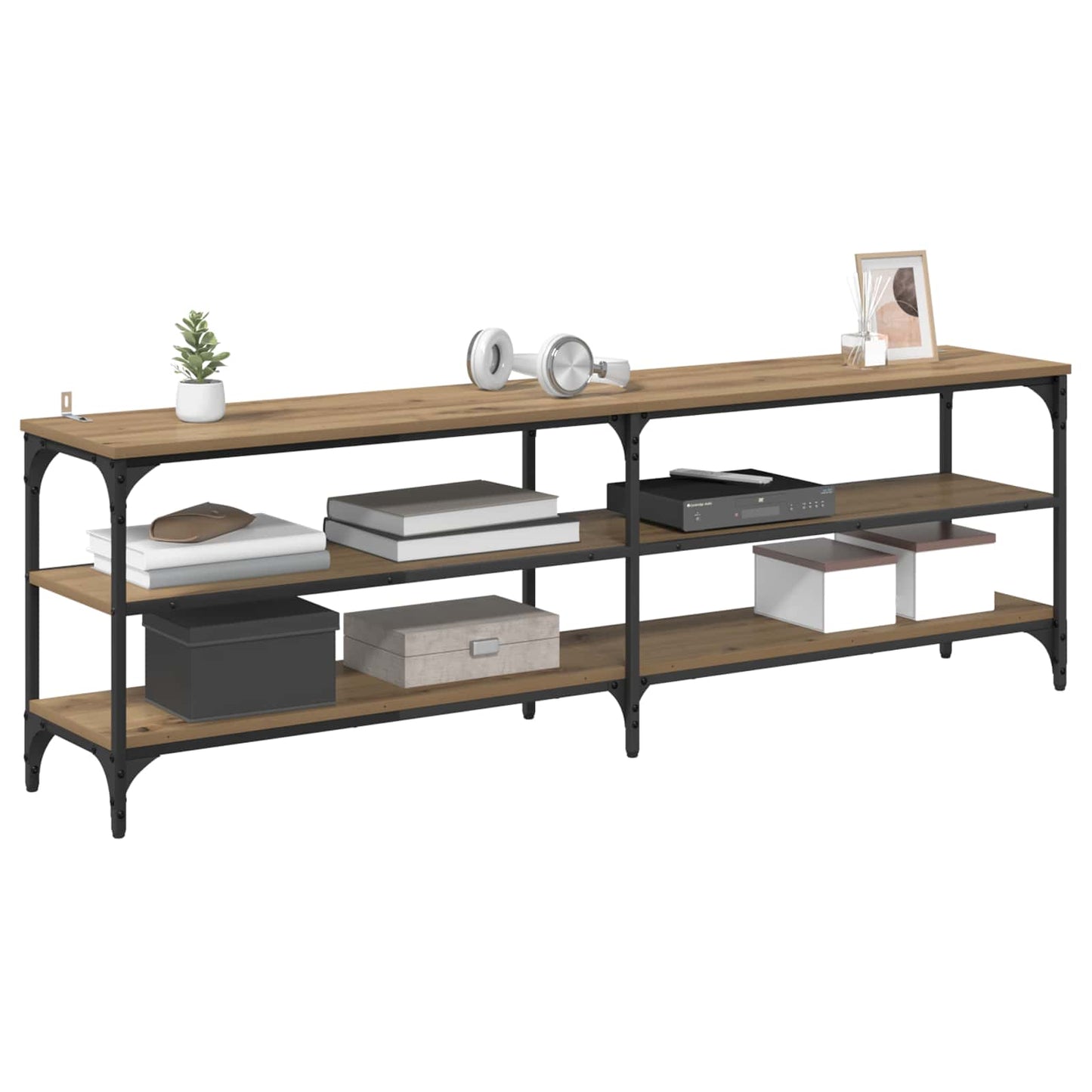vidaXL TV Cabinet 160 x 30 x 50 cm Artisan Oak 3