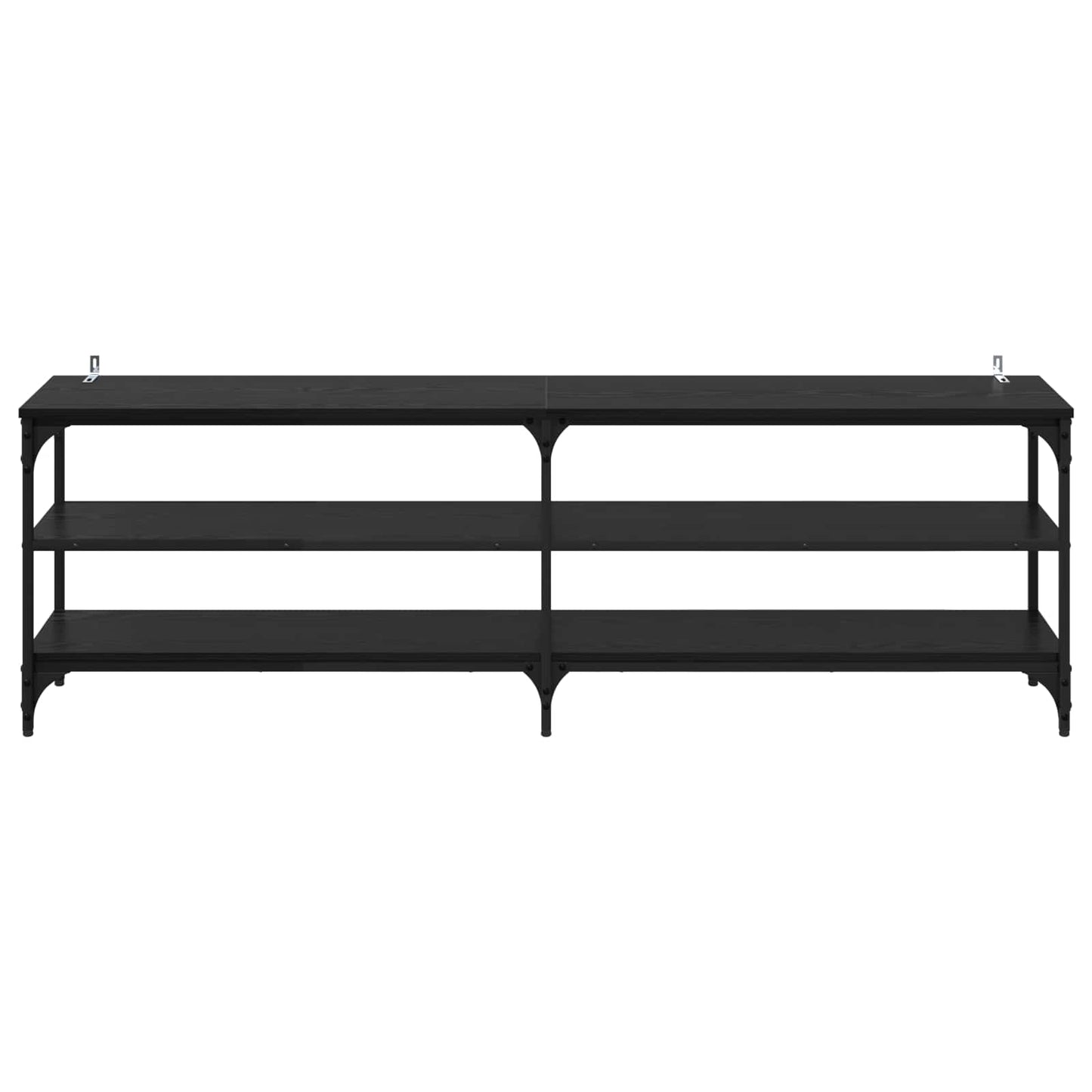 vidaXL TV Cabinet 160 x 30 x 50 cm Black Oak Engineered Wood and Iron 5