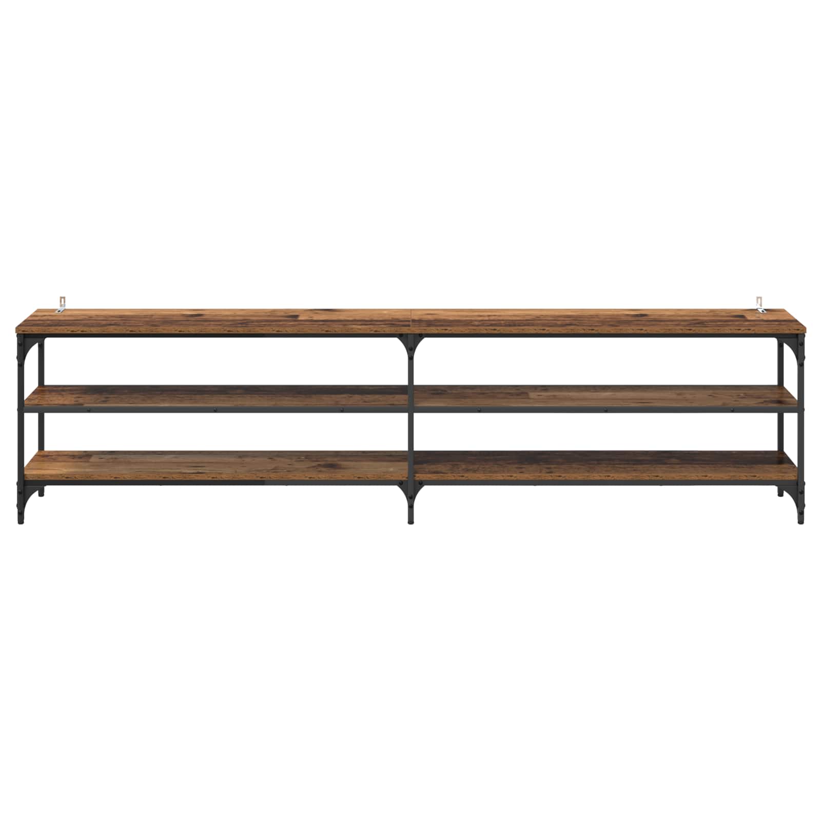 vidaXL TV Cabinet 200 x 30 x 50 cm Old Wood Engineered Wood and Iron 5