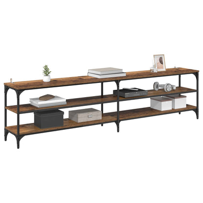 vidaXL TV Cabinet 200 x 30 x 50 cm Old Wood Engineered Wood and Iron 3