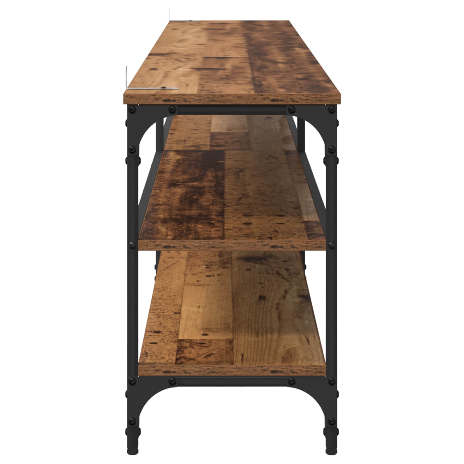 vidaXL TV Cabinet 200 x 30 x 50 cm Old Wood Engineered Wood and Iron 6
