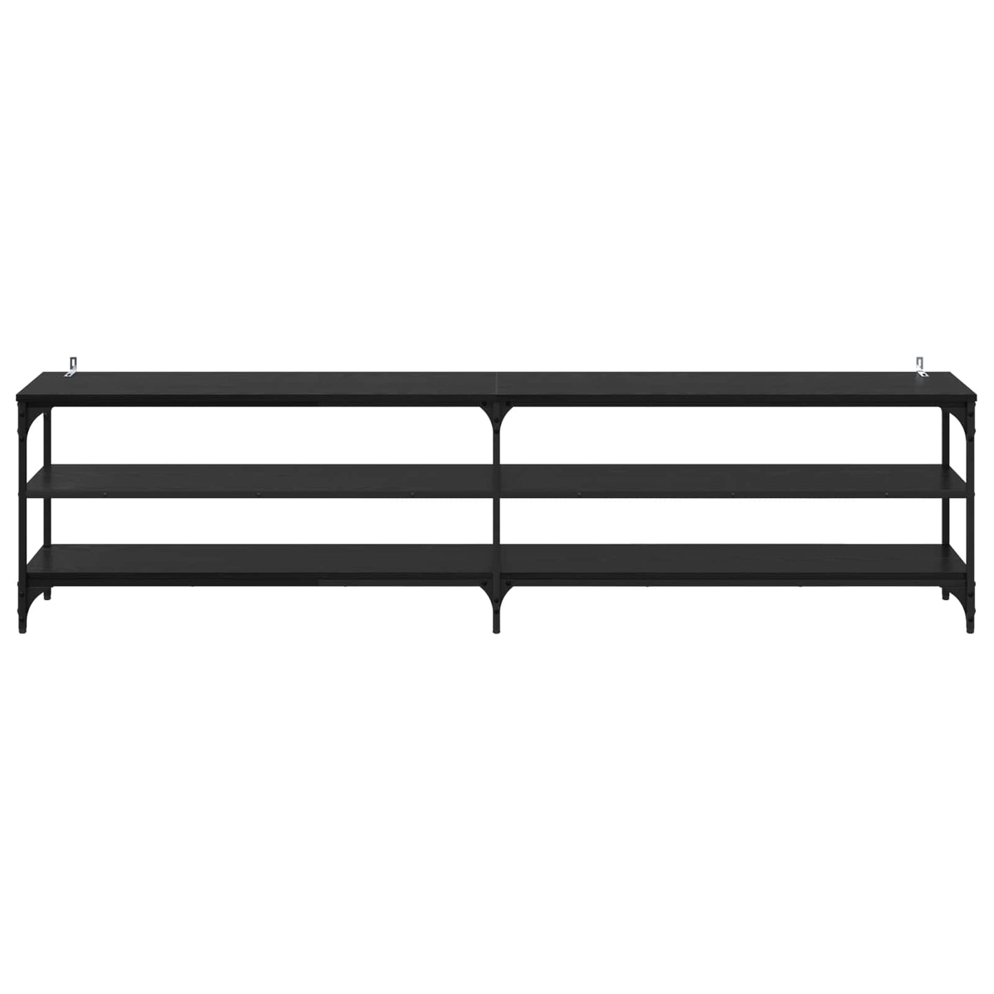 vidaXL TV Cabinet 200 x 30 x 50 cm Black Oak Engineered Wood and Iron 5