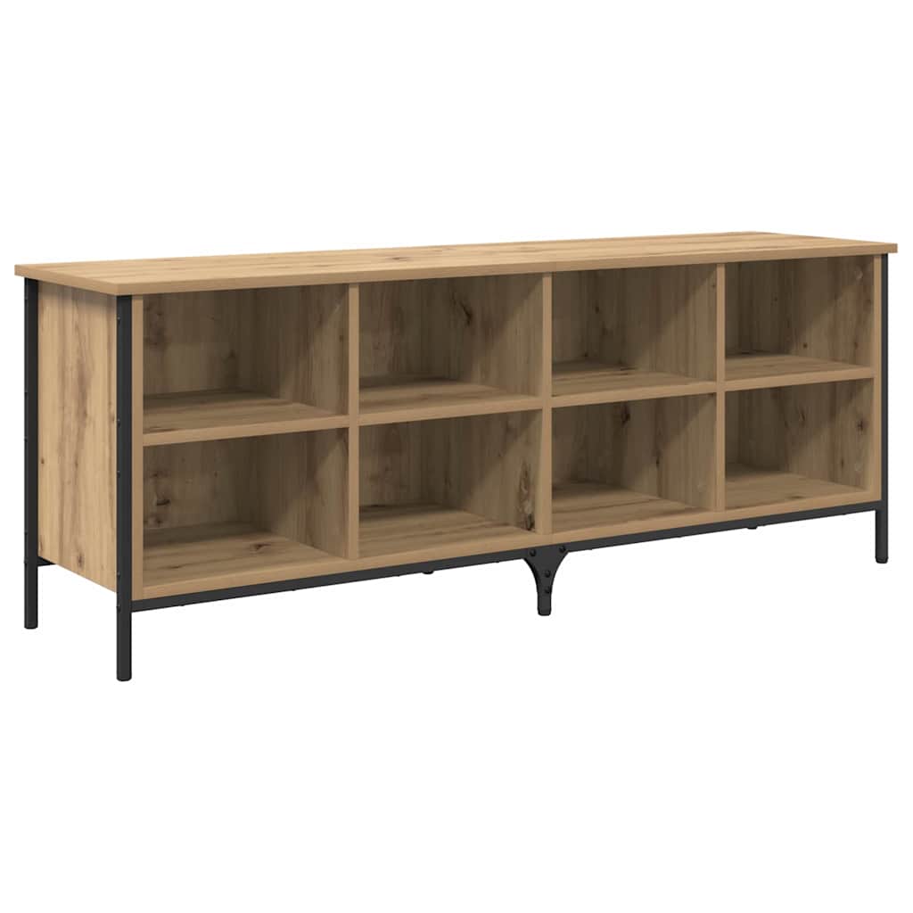 vidaXL Shoe Cabinet 131 x 35 x 50 cm Engineered Wood and Iron 2