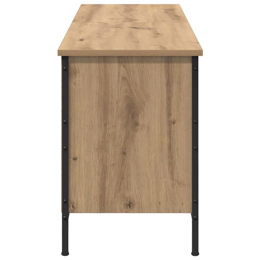 vidaXL Shoe Cabinet 131 x 35 x 50 cm Engineered Wood and Iron 6