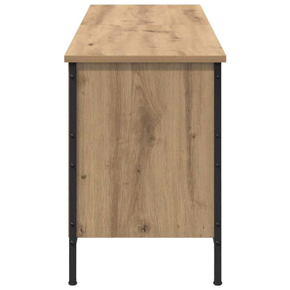 vidaXL Shoe Cabinet 131 x 35 x 50 cm Engineered Wood and Iron 6