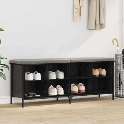 vidaXL Shoe Cabinet 131 x 35 x 50 cm Engineered Wood and Iron 1