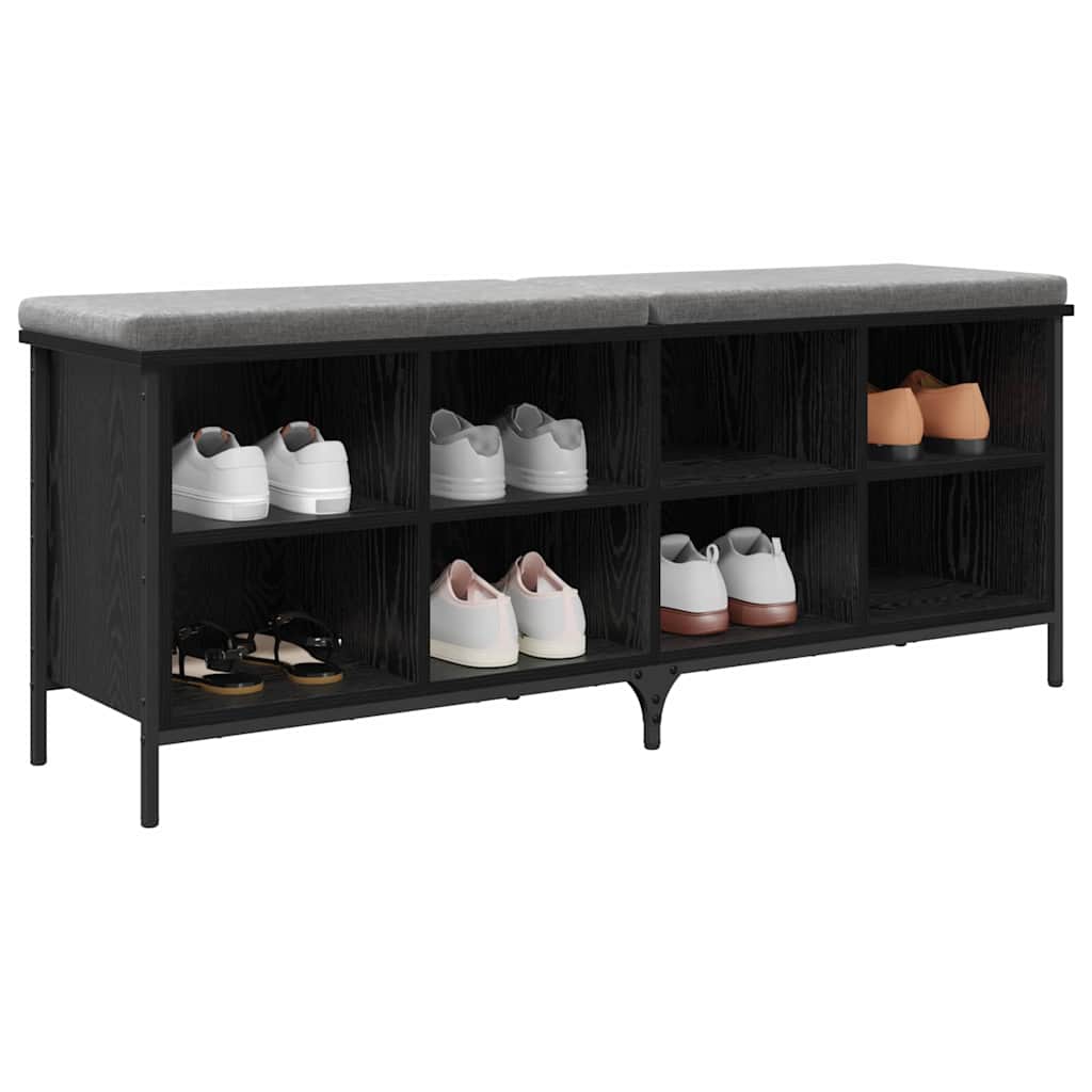 vidaXL Shoe Cabinet 131 x 35 x 50 cm Engineered Wood and Iron 3