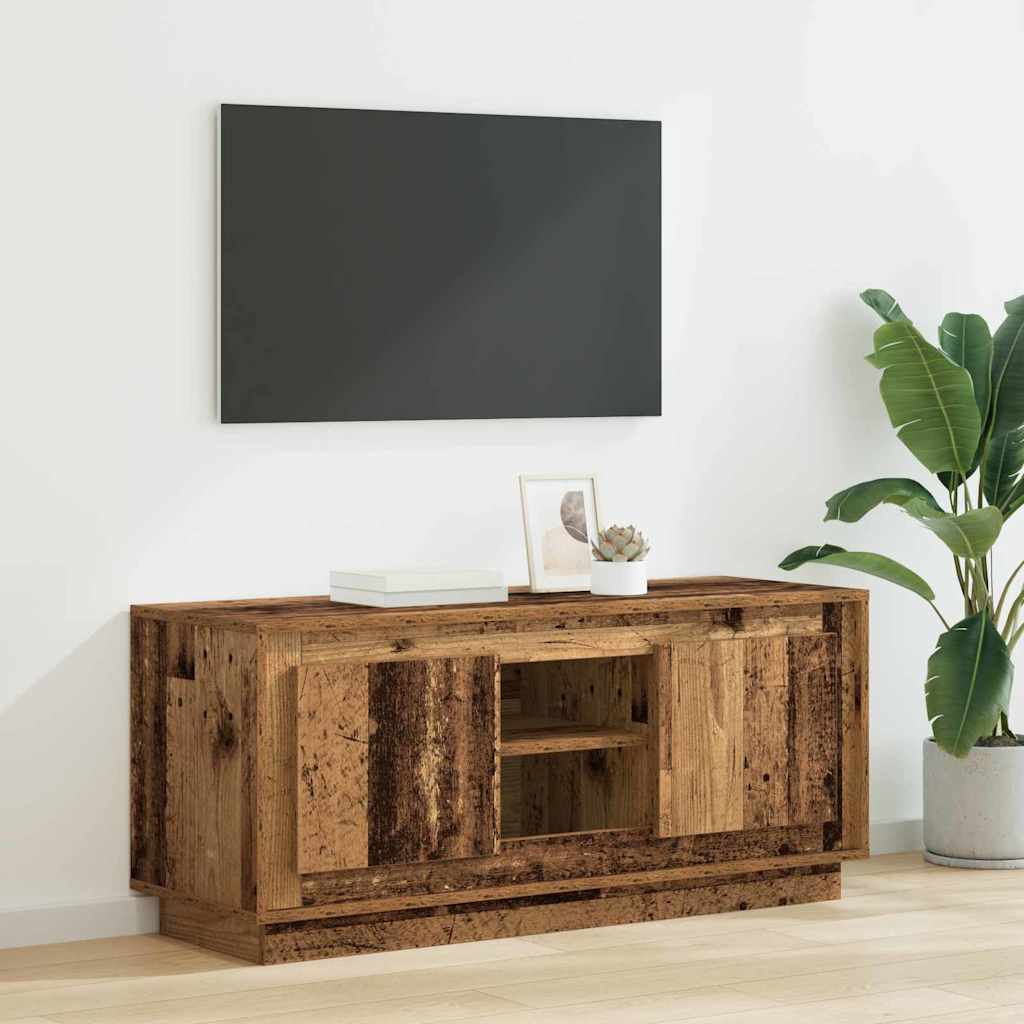 vidaXL TV Cabinet 102 x 35 x 45 cm Old Wood Engineered Wood 1