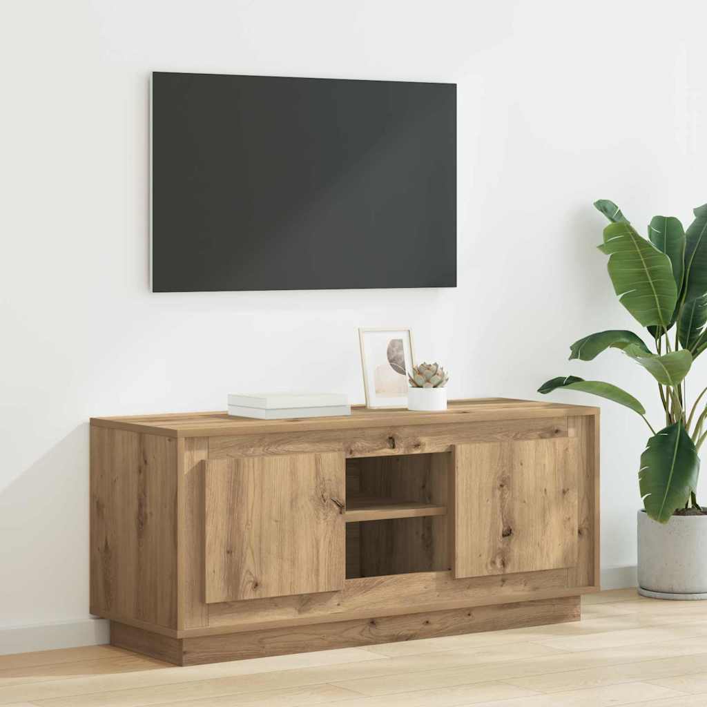 vidaXL TV Cabinet 102 x 35 x 45 cm Artisan Oak Engineered Wood 1