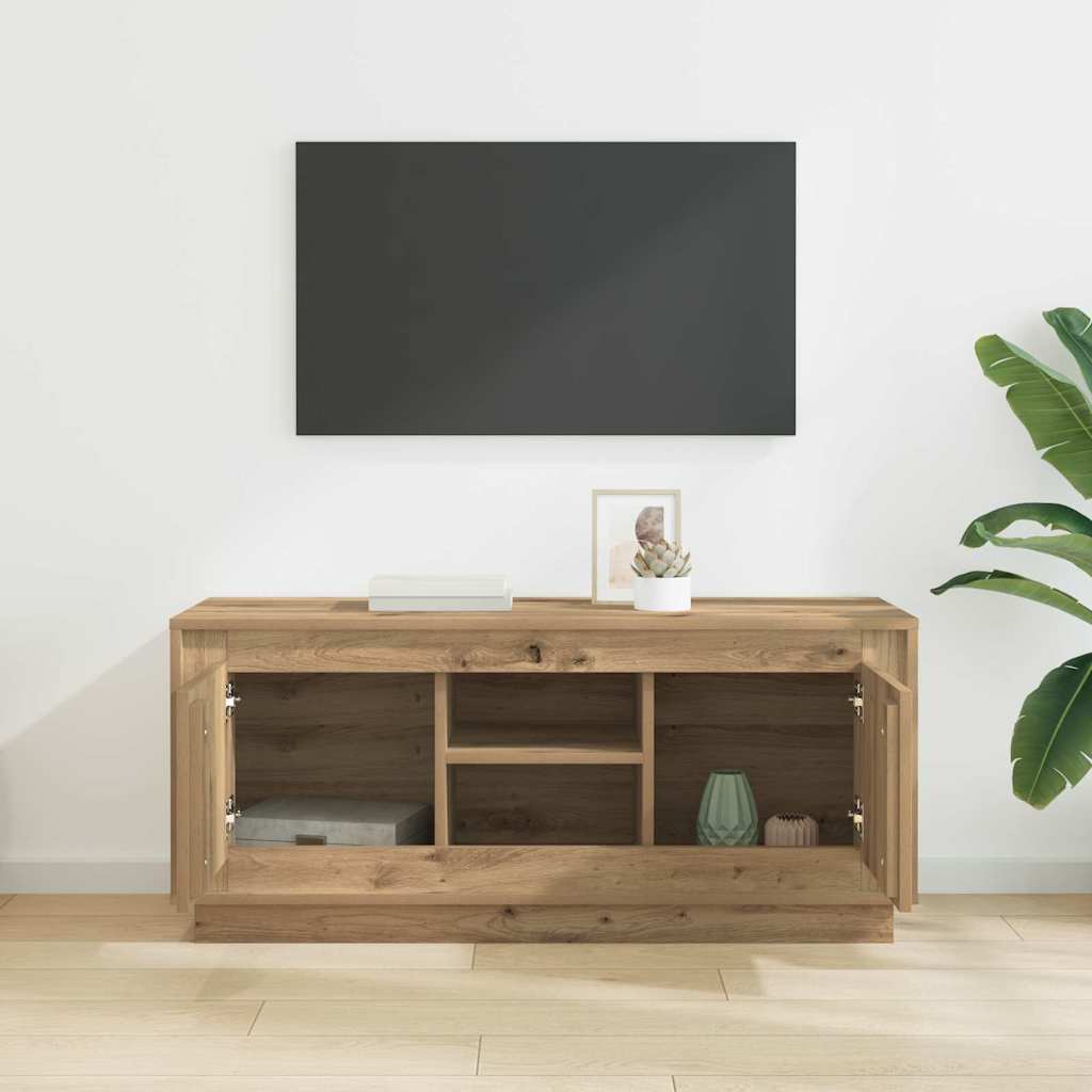 vidaXL TV Cabinet 102 x 35 x 45 cm Artisan Oak Engineered Wood 4