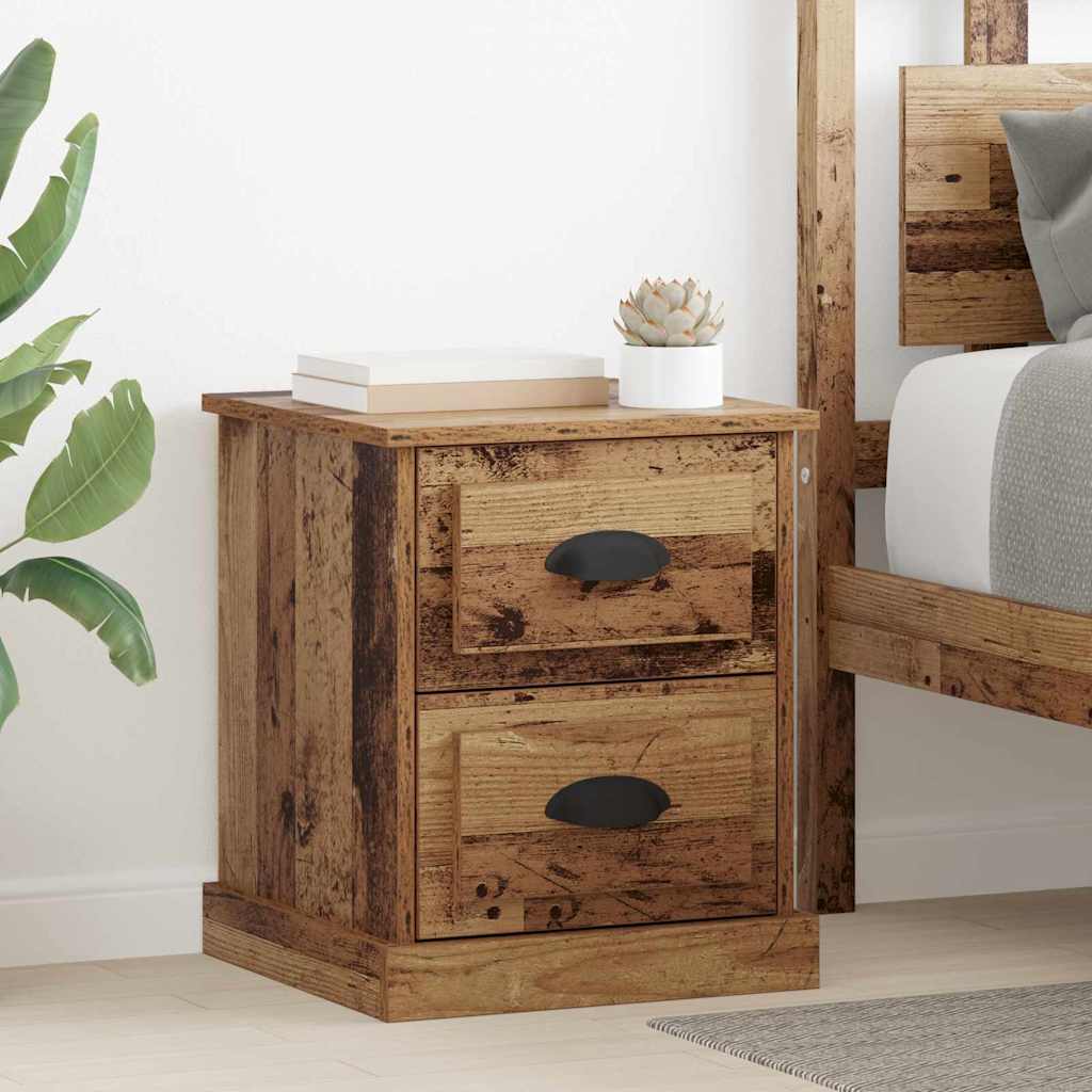 vidaXL Bedside Cabinet 2 pcs Old Wood 39 x 39 x 47.5 cm 1
