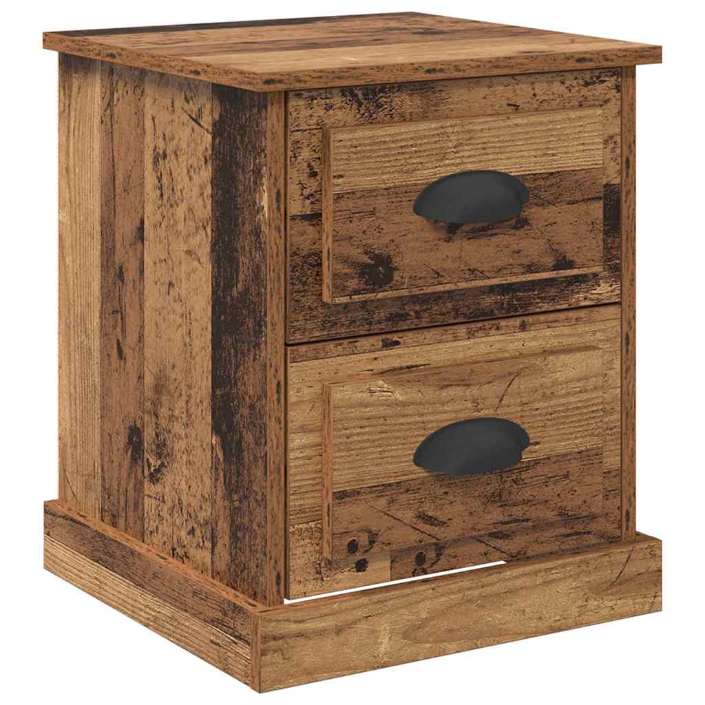 vidaXL Bedside Cabinet 2 pcs Old Wood 39 x 39 x 47.5 cm 6