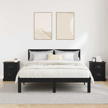vidaXL Bedside Cabinet 2 pcs Black Oak 39 x 39 x 47.5 cm 4