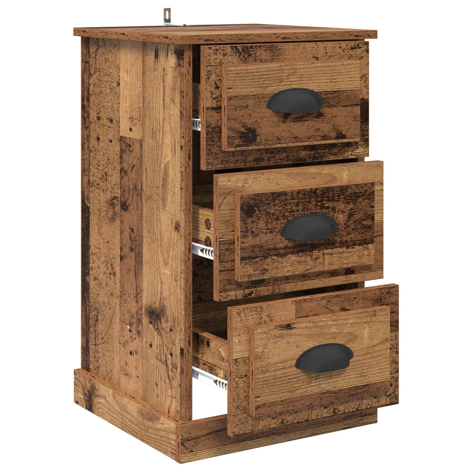 vidaXL Bedside Cabinet Old Wood 39 x 39 x 67.5 cm Engineered Wood 5