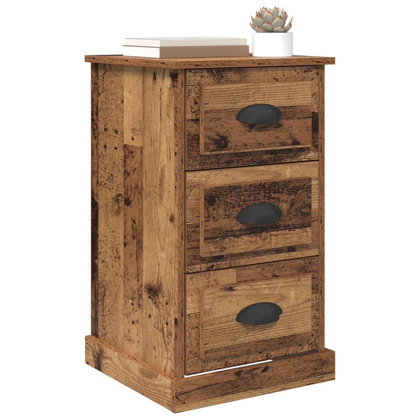 vidaXL Bedside Cabinet Old Wood 39 x 39 x 67.5 cm Engineered Wood 3