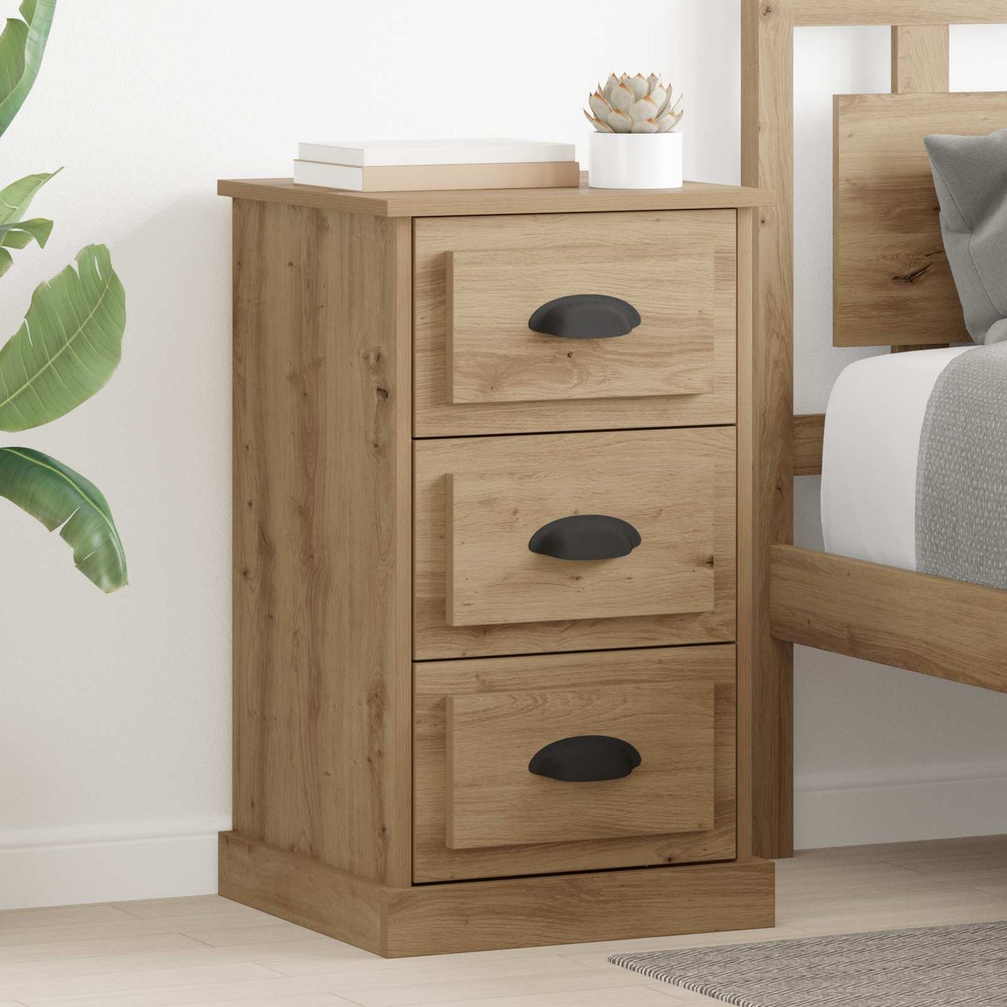 vidaXL Bedside Cabinet Artisan Oak 39 x 39 x 67.5 cm Engineered Wood 1