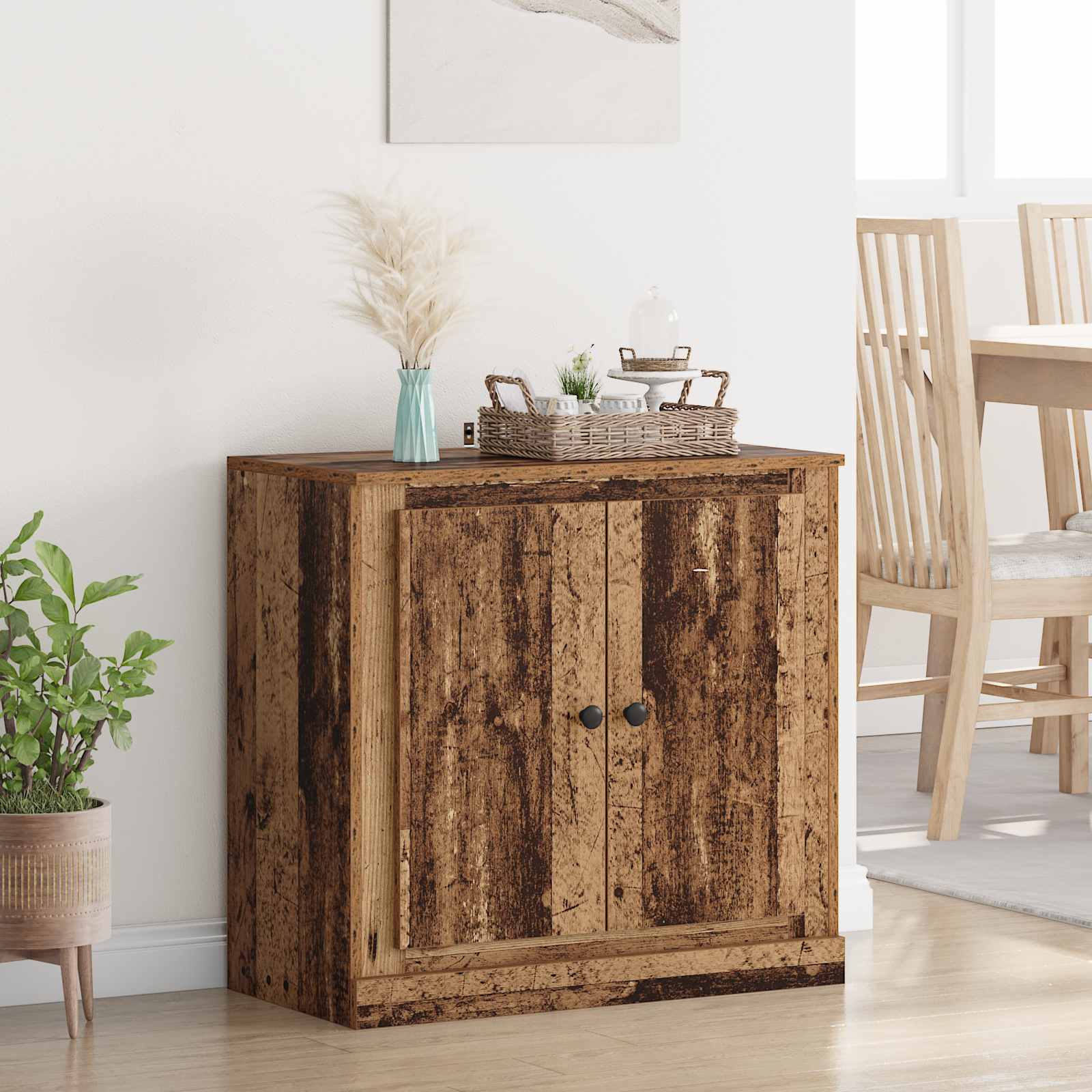 vidaXL Sideboard 70 x 35.5 x 67.5 cm Old Wood Engineered Wood 1