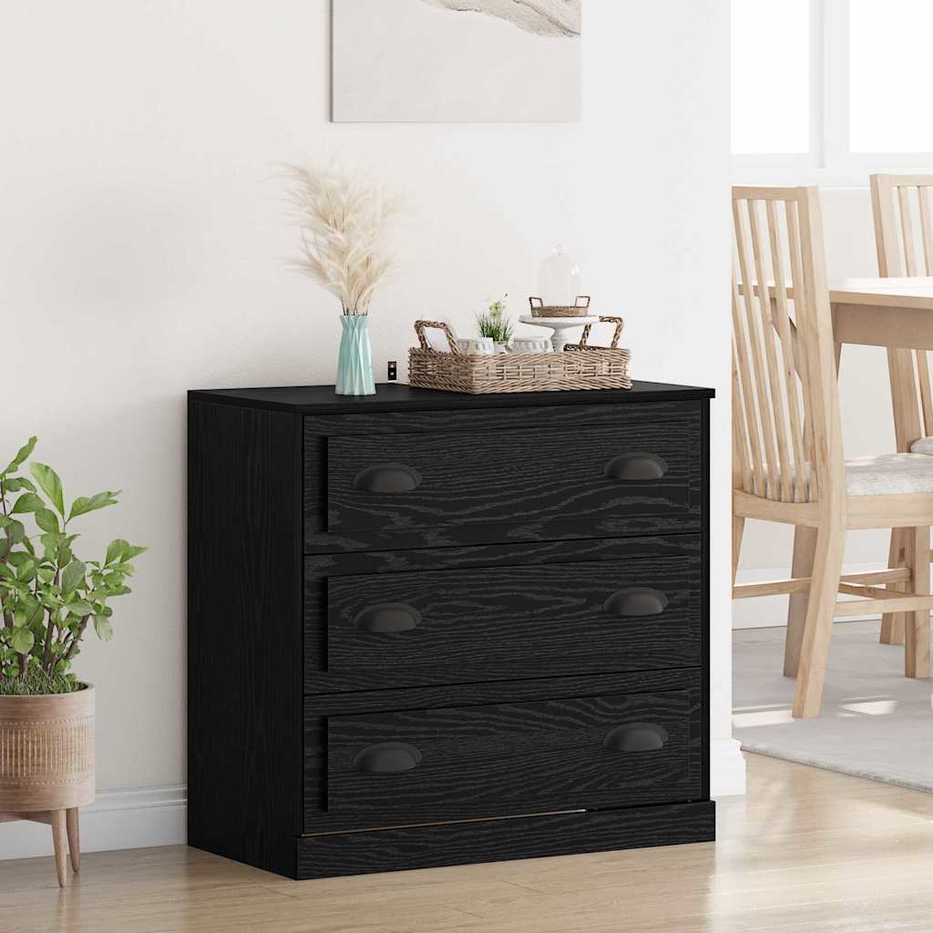 vidaXL Sideboard Black Oak 70 x 35.5 x 67.5 cm Engineered Wood 1