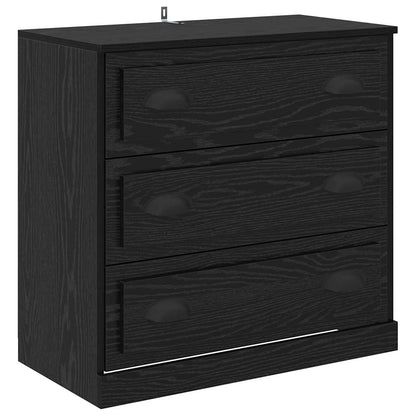 vidaXL Sideboard Black Oak 70 x 35.5 x 67.5 cm Engineered Wood 2