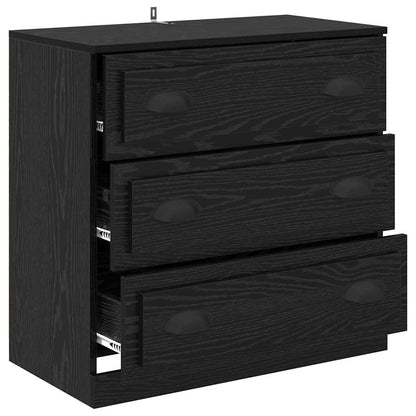 vidaXL Sideboard Black Oak 70 x 35.5 x 67.5 cm Engineered Wood 5