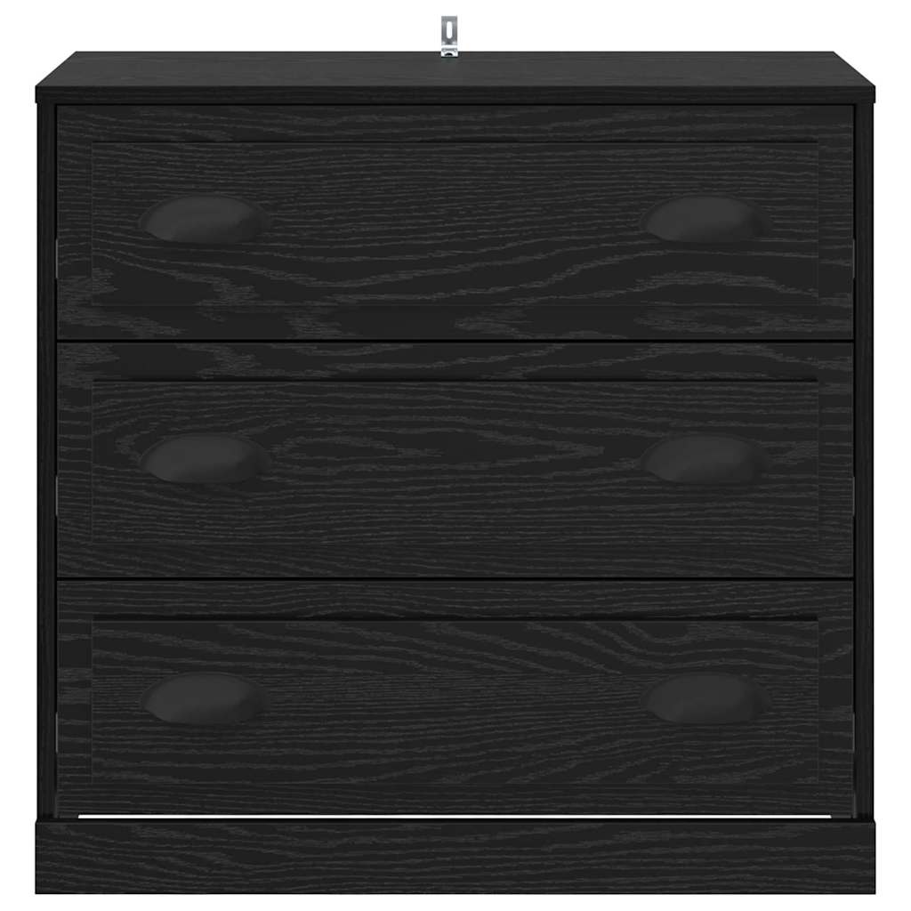 vidaXL Sideboard Black Oak 70 x 35.5 x 67.5 cm Engineered Wood 6