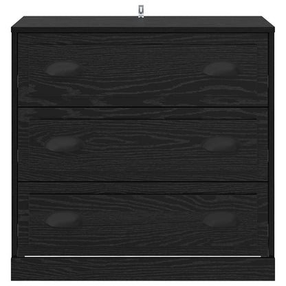 vidaXL Sideboard Black Oak 70 x 35.5 x 67.5 cm Engineered Wood 6