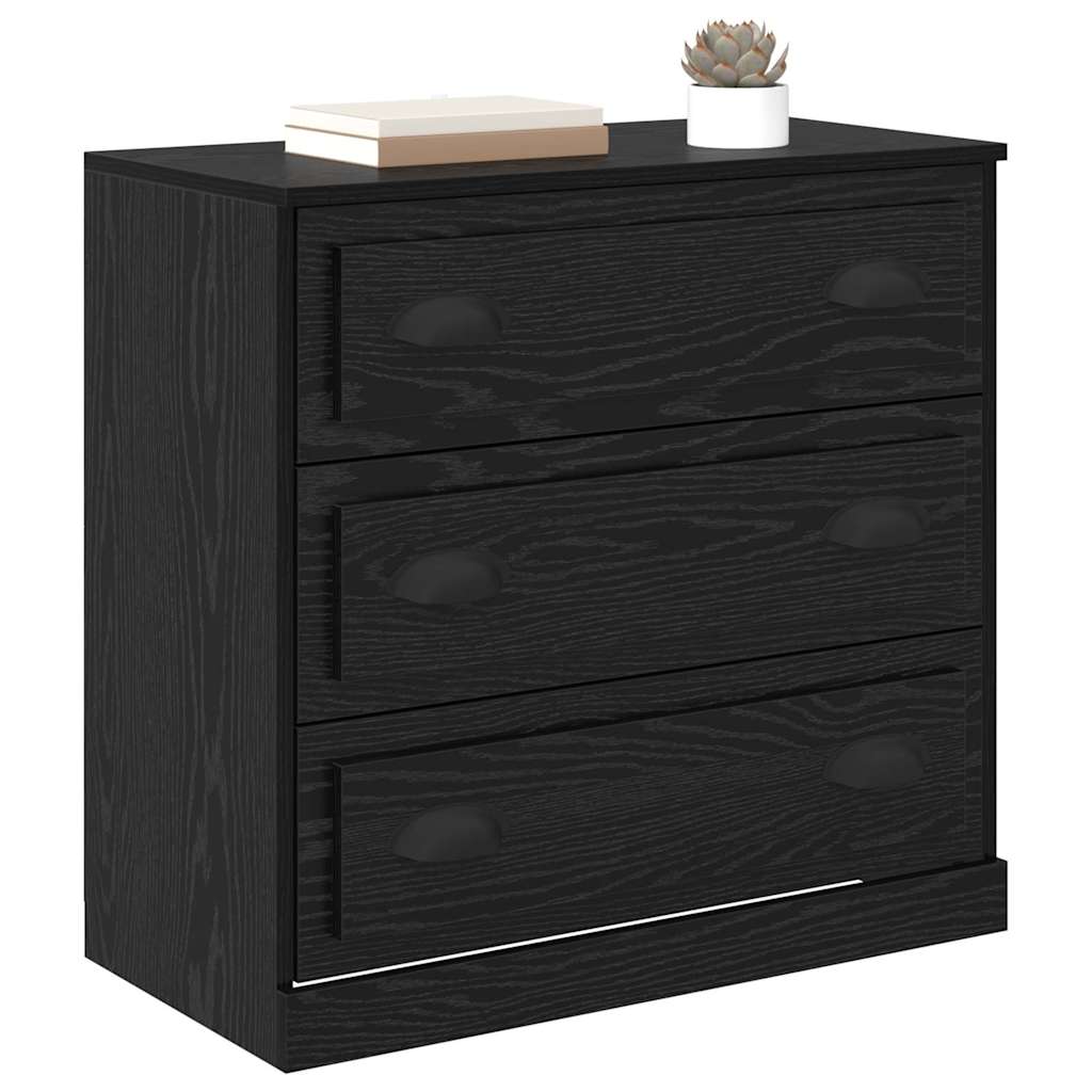 vidaXL Sideboard Black Oak 70 x 35.5 x 67.5 cm Engineered Wood 3