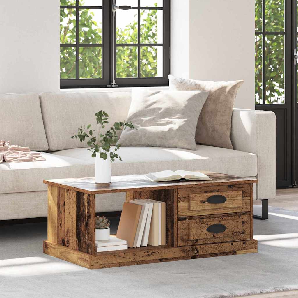 vidaXL Coffee Table Old Wood 90 x 50 x 35 cm Engineered Wood 1