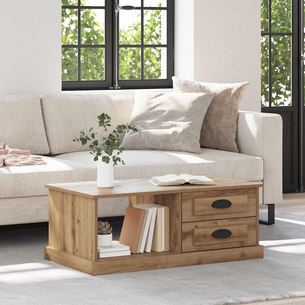 vidaXL Coffee Table Artisan Oak 90 x 50 x 35 cm Engineered Wood 1