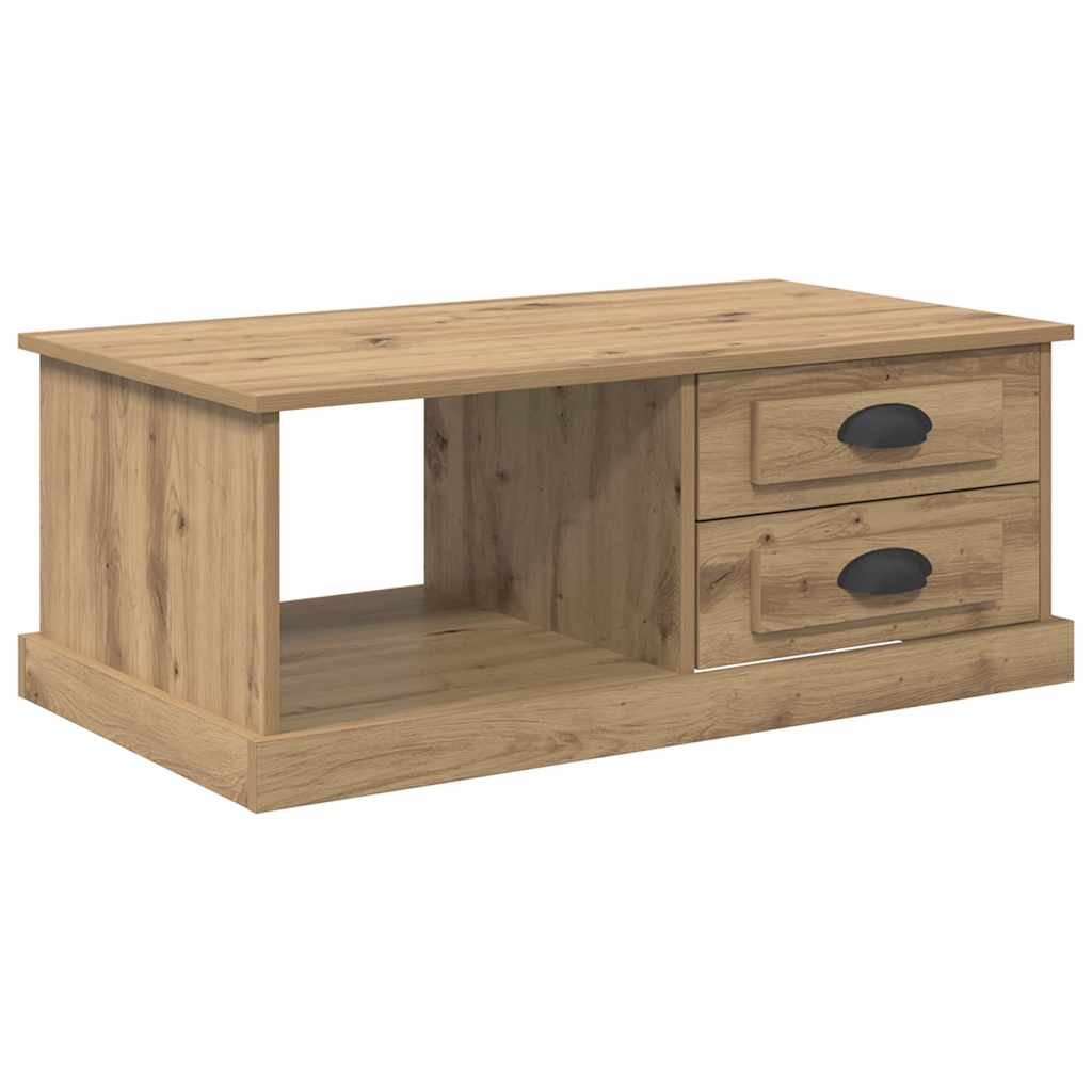 vidaXL Coffee Table Artisan Oak 90 x 50 x 35 cm Engineered Wood 2