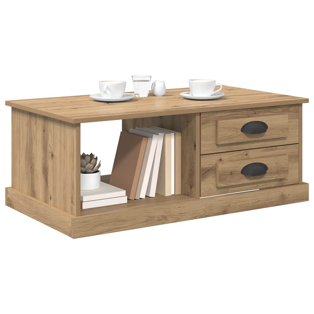 vidaXL Coffee Table Artisan Oak 90 x 50 x 35 cm Engineered Wood 3