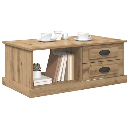 vidaXL Coffee Table Artisan Oak 90 x 50 x 35 cm Engineered Wood 3