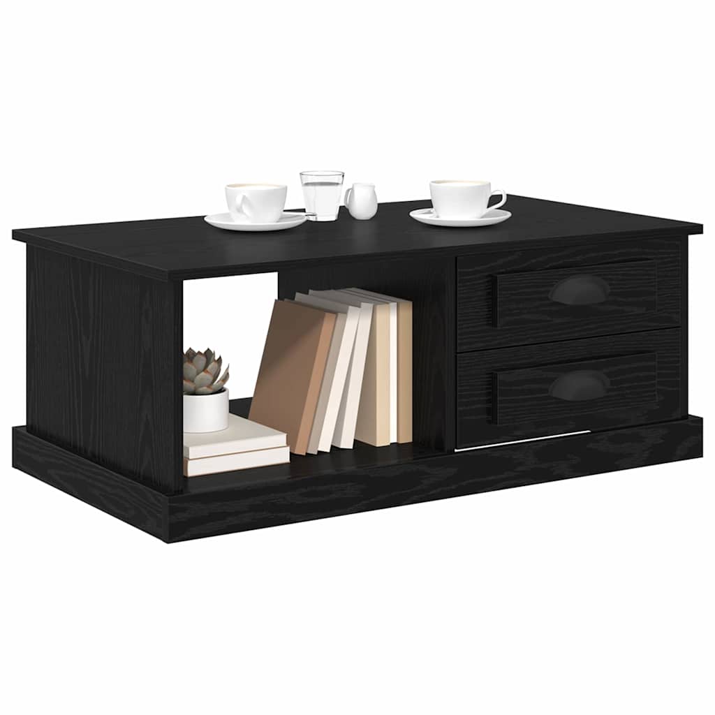 vidaXL Coffee Table Black Oak 90 x 50 x 35 cm Engineered Wood 3