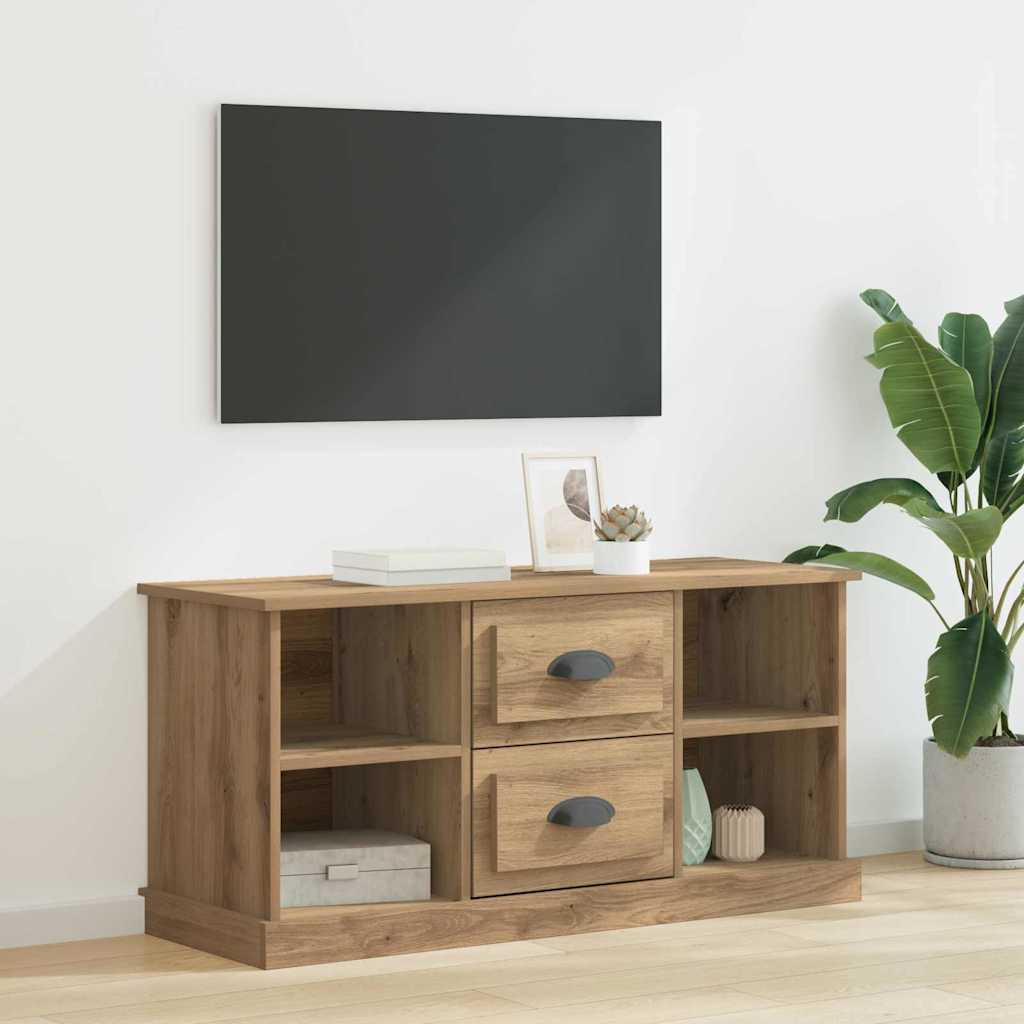 vidaXL TV Cabinet 99.5 x 35.5 x 48 cm Artisan Oak Engineered Wood 1