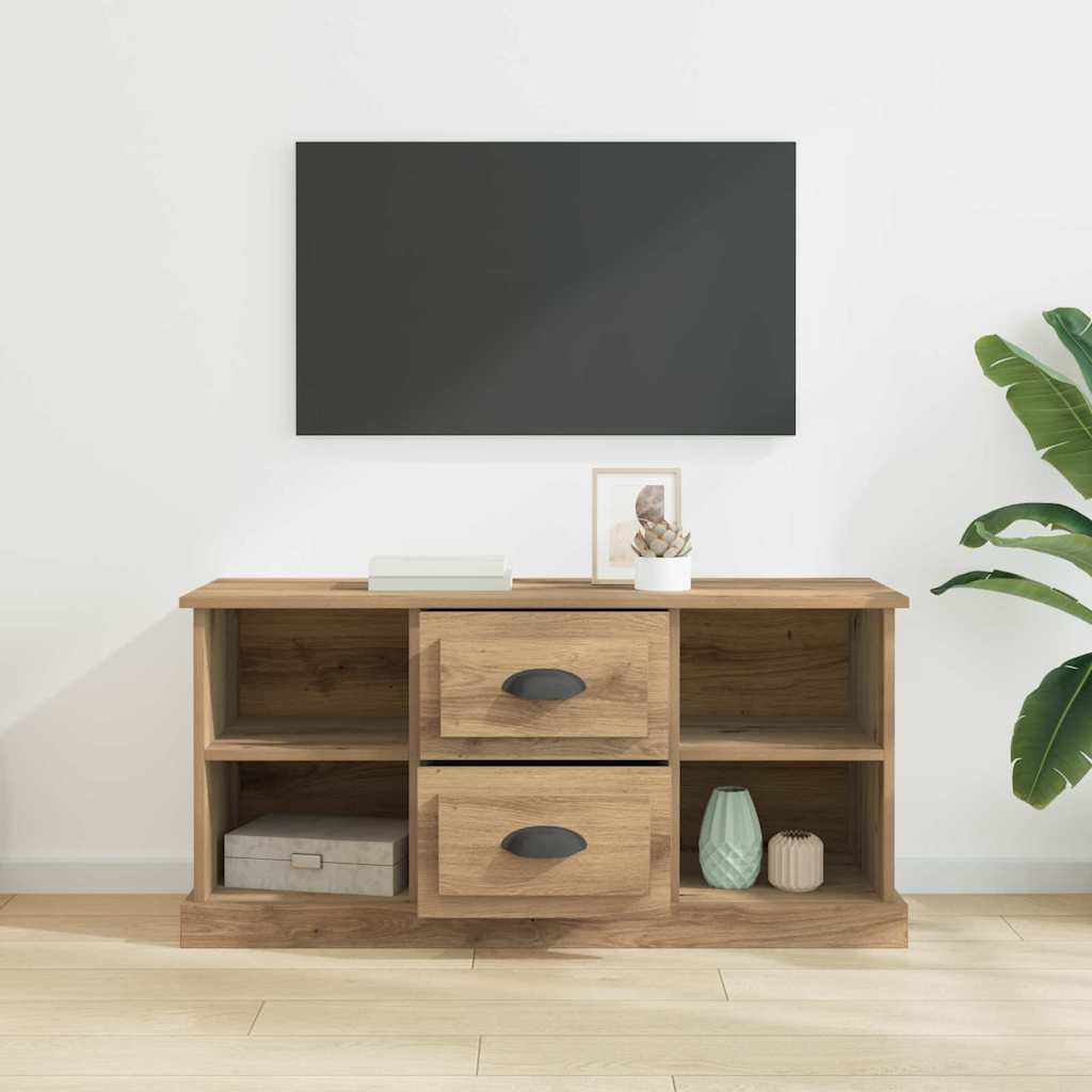 vidaXL TV Cabinet 99.5 x 35.5 x 48 cm Artisan Oak Engineered Wood 4