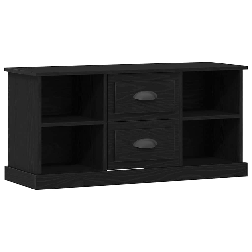 vidaXL TV Cabinet 99.5 x 35.5 x 48 cm Black Oak Engineered Wood 2