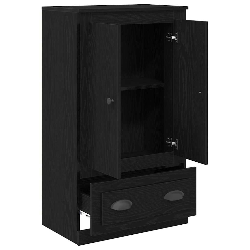 vidaXL Highboard Black Oak 60 x 35.5 x 103.5 cm Engineered Wood 5