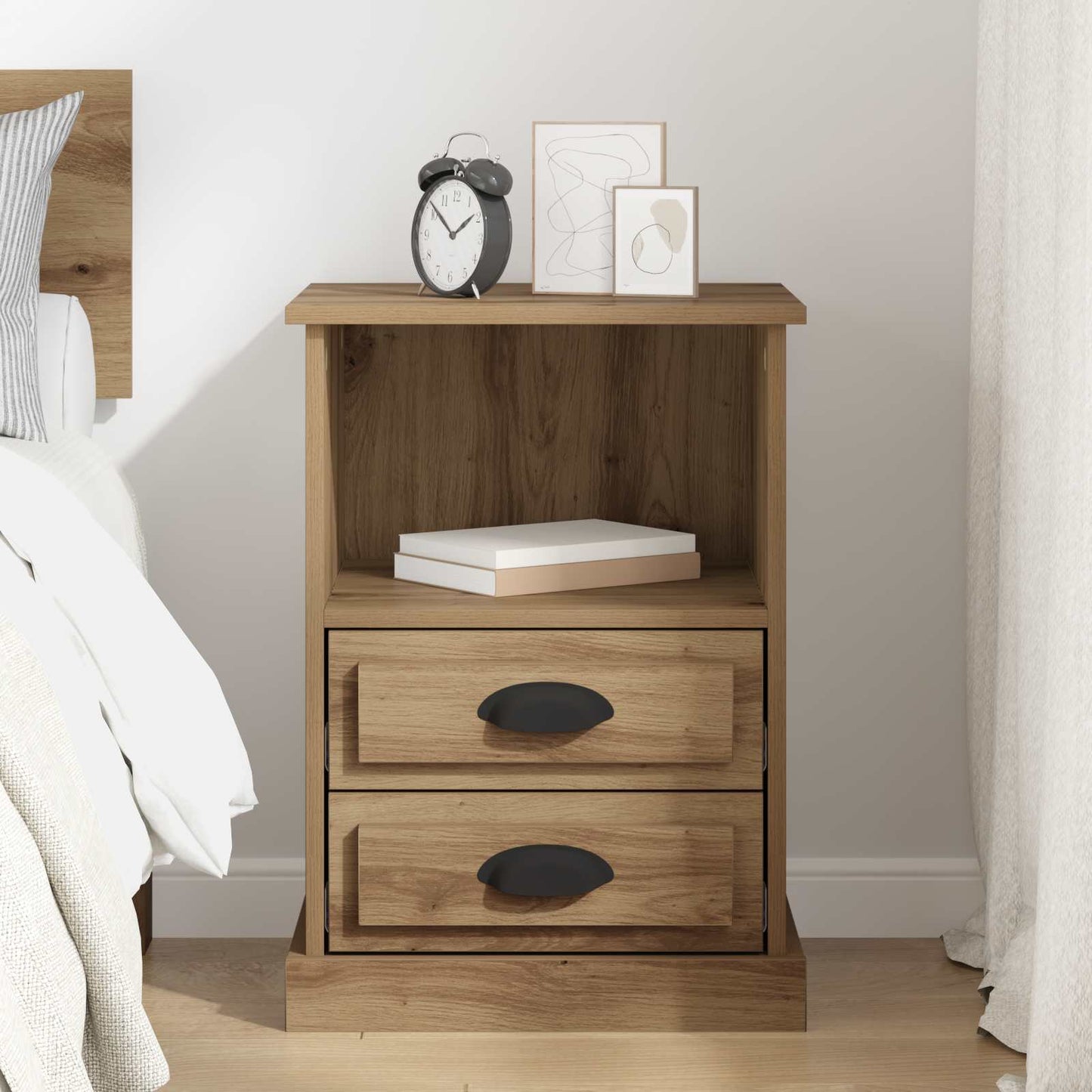 vidaXL Bedside Cabinet Artisan Oak 36 x 43 x 60 cm Engineered Wood 4