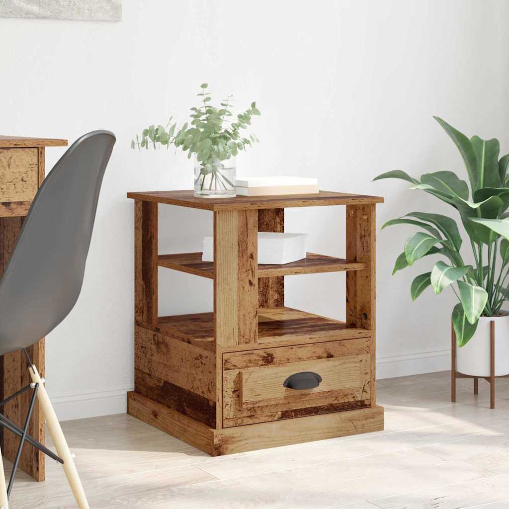 vidaXL Bedside Cabinet Old Wood 50 x 50 x 60 cm Engineered Wood 1