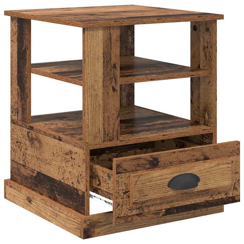 vidaXL Bedside Cabinet Old Wood 50 x 50 x 60 cm Engineered Wood 5