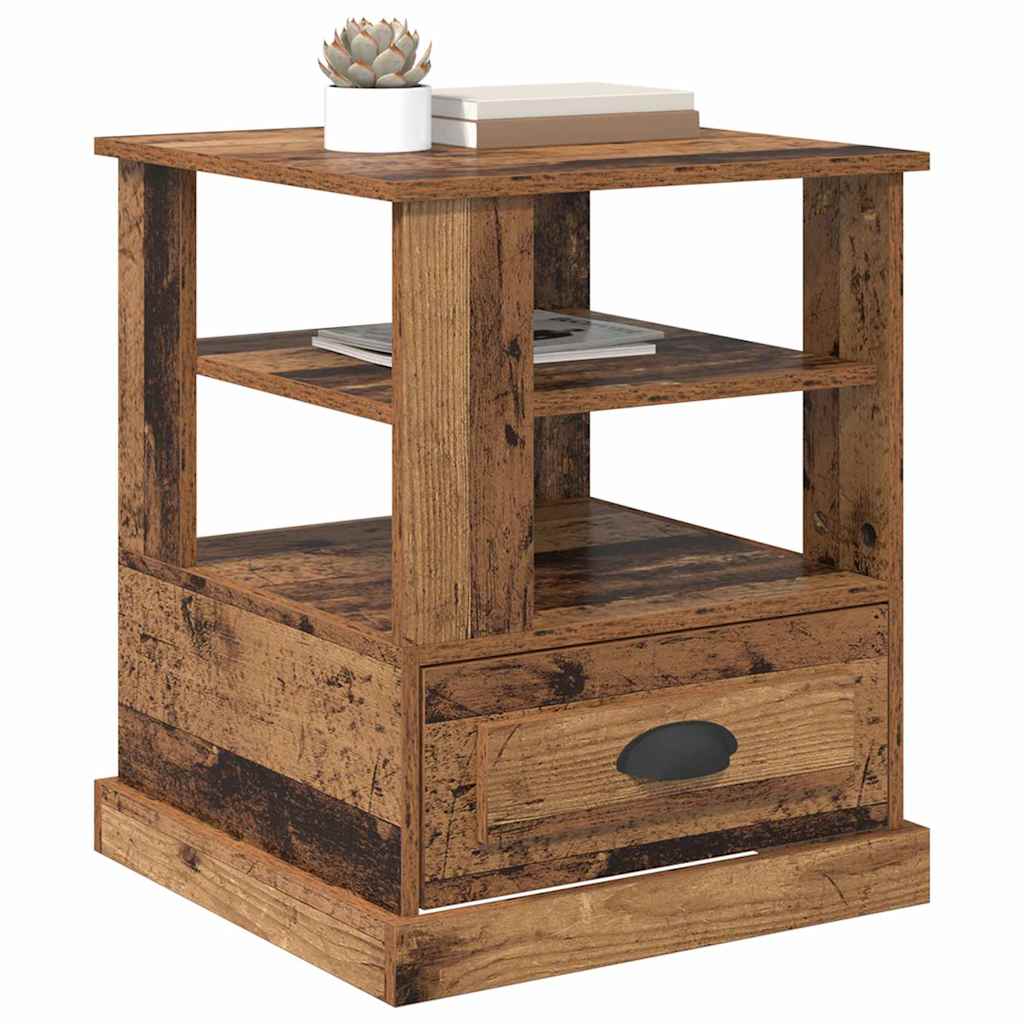 vidaXL Bedside Cabinet Old Wood 50 x 50 x 60 cm Engineered Wood 3