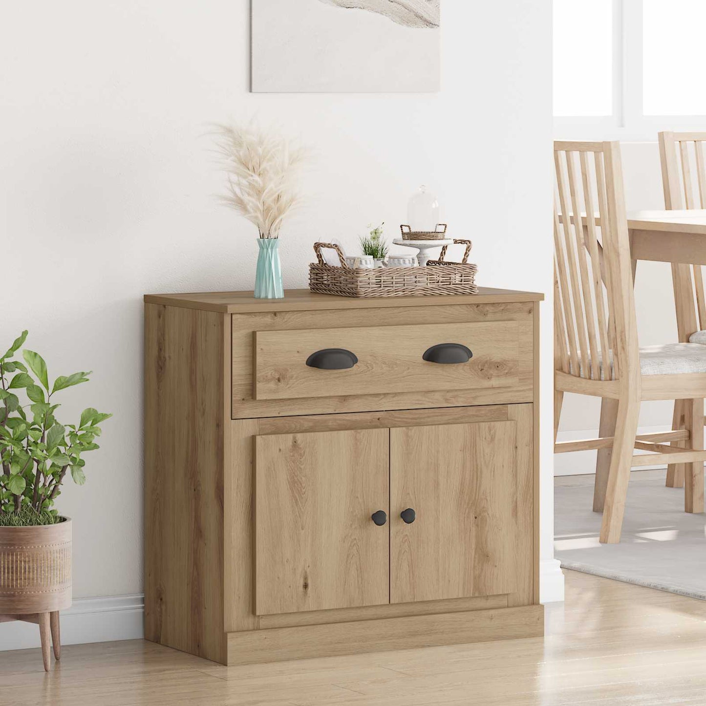 vidaXL Highboard Artisan Oak 70 x 35.5 x 67.5 cm Engineered Wood 1