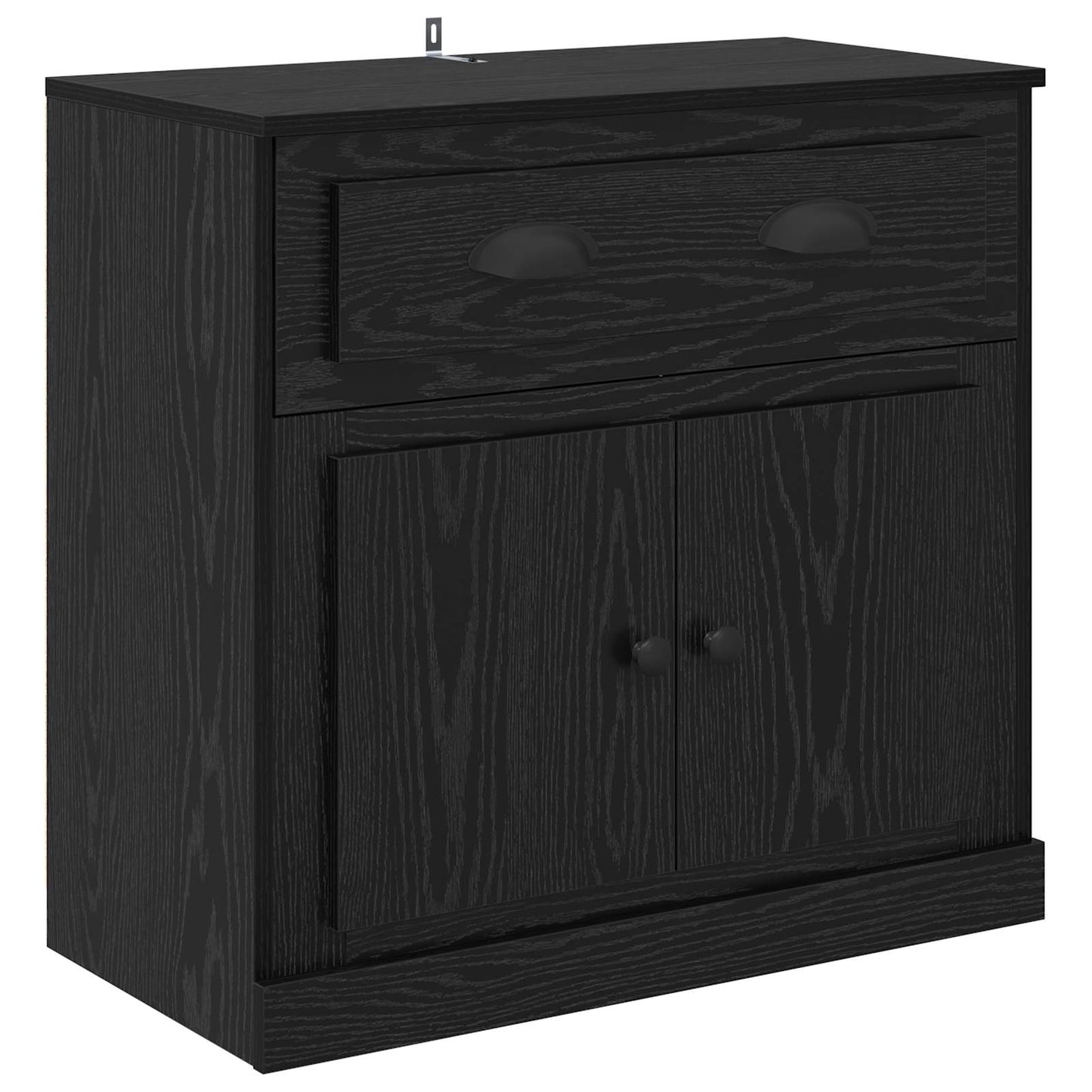 vidaXL Highboard Black Oak 70 x 35.5 x 67.5 cm Engineered Wood 2